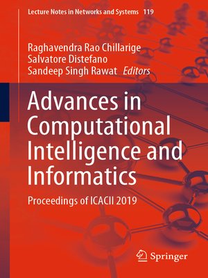 cover image of Advances in Computational Intelligence and Informatics